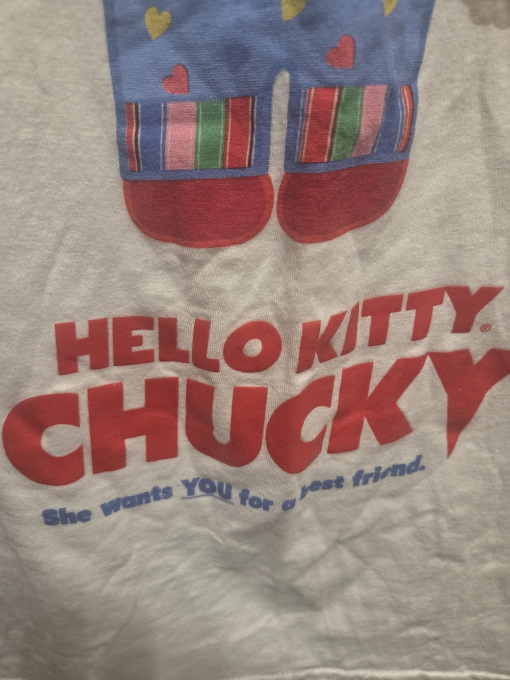 Hello Kitty x Chucky White Tee with Red Trim - Picture 3 of 5